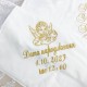 Утеплена крижма для дівчинки "Мілєнка" з іменною вишивкою
